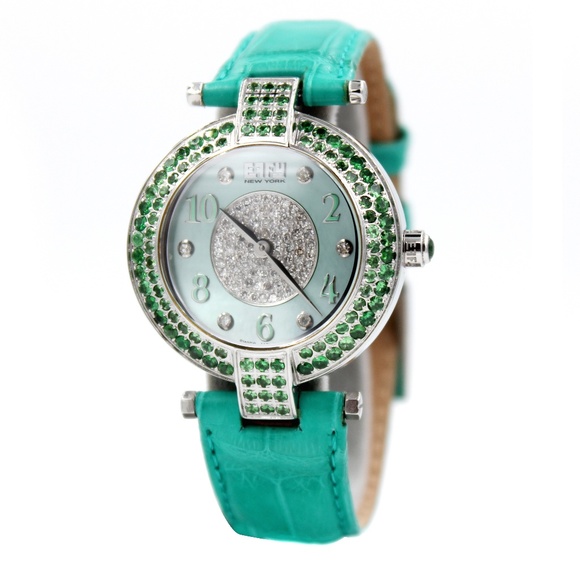 Tsavorite Diamond 3.21 Tcw. Unisex Luxury Watch main image 4